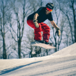 snowboarder jumping