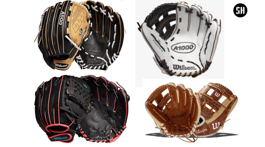 4 Fastpitch Series Wilson softball gloves