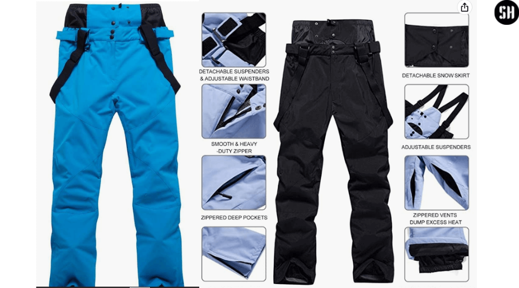 RIUIYELE-Fashion High Waterproof Windproof Womens Snowboard Pants