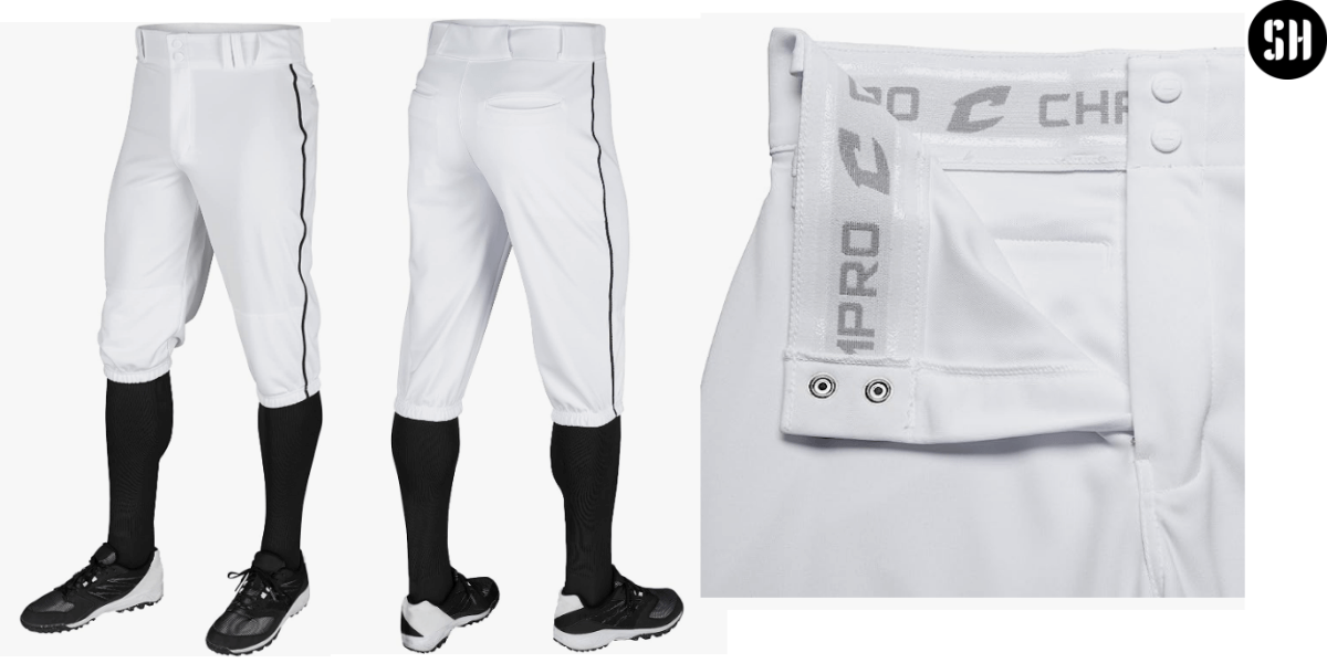 CHAMPRO Traditional Fit Triple Crown Classic Baseball Pants with  Contrast-Color Braid Piping and Reinforced Sliding Areas