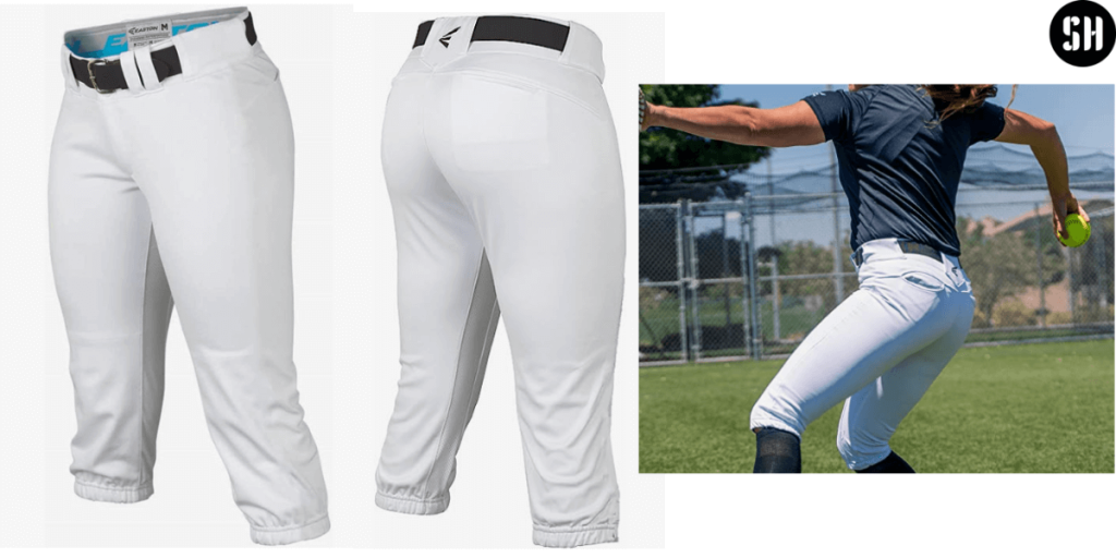 The Easton PROWESS Fastpitch white Softball Pants