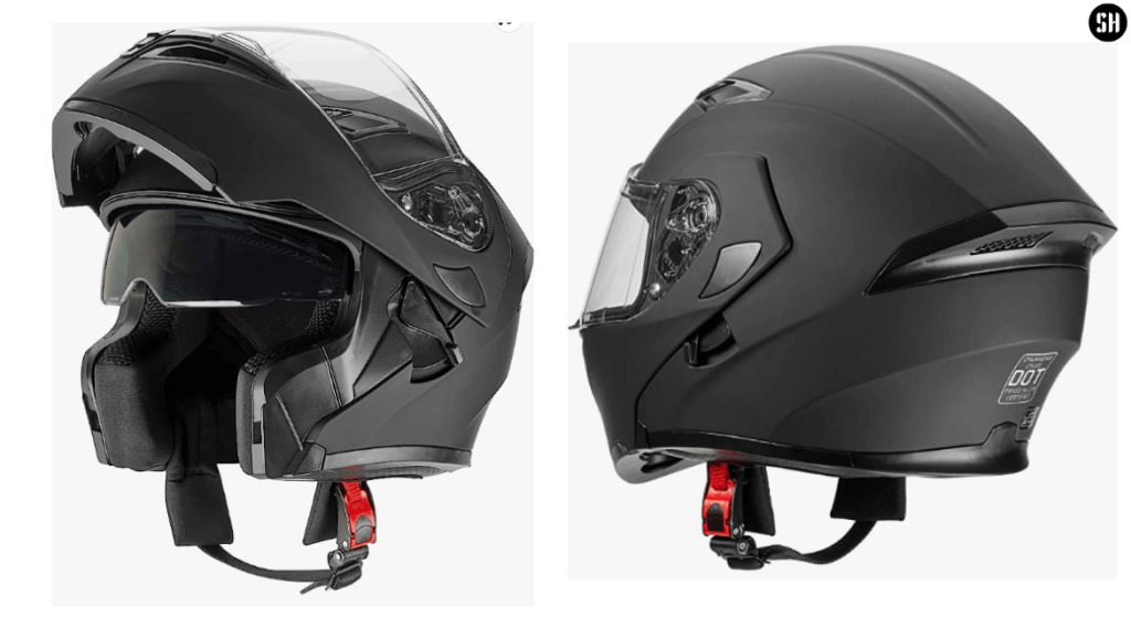 Rapido Boutique Collection Snowmobile Motorcycle Dual Visor Flip Up Modular Full Face Helmet 