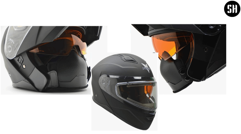 Vega Helmets Caldera Unisex-Adult's Modular 30% Larger Shield and  heated Shield