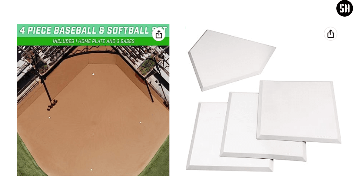 GoSports Baseball & Softball 4 Piece Premium Base Set