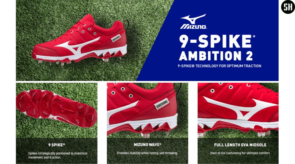 Mizuno Men's  Ambition 2  softball  cleats 