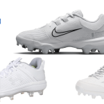 white softball cleats