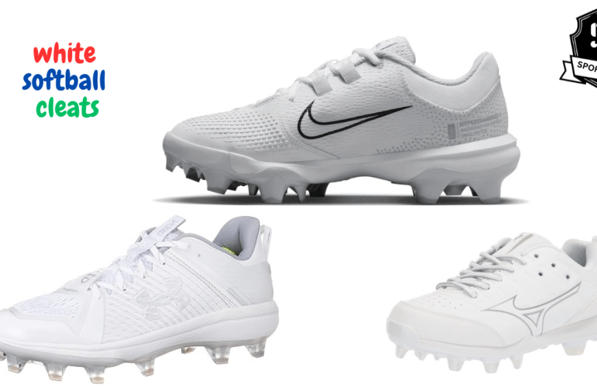 white softball cleats